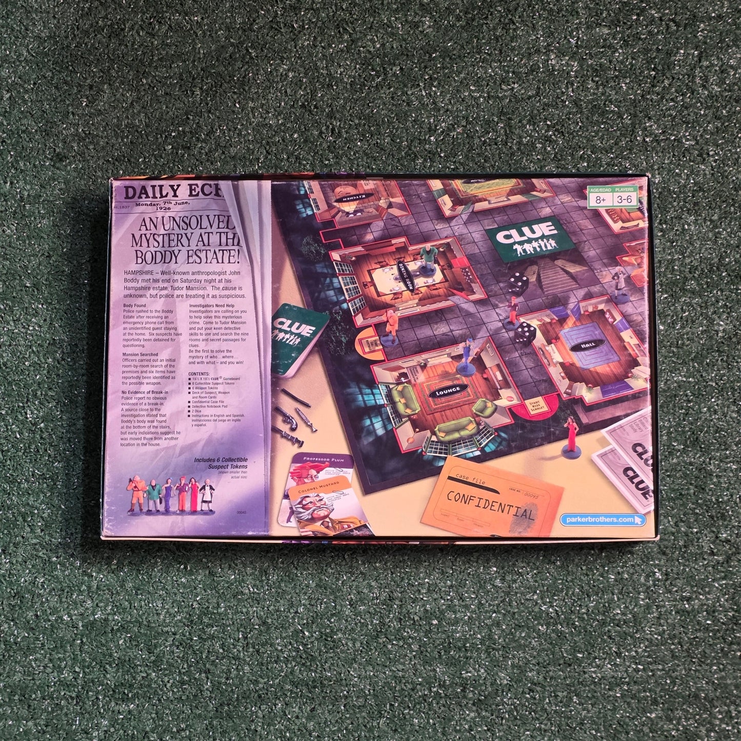 Clue Parker Brothers Classic Detective Board Game 2005 Mystery Complete