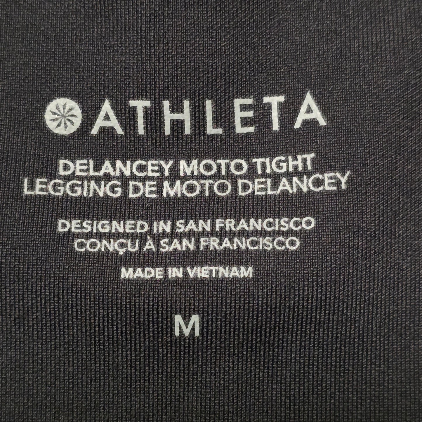 Athleta Delancey Moto Tight Leggings Women’s M Black Athleisure