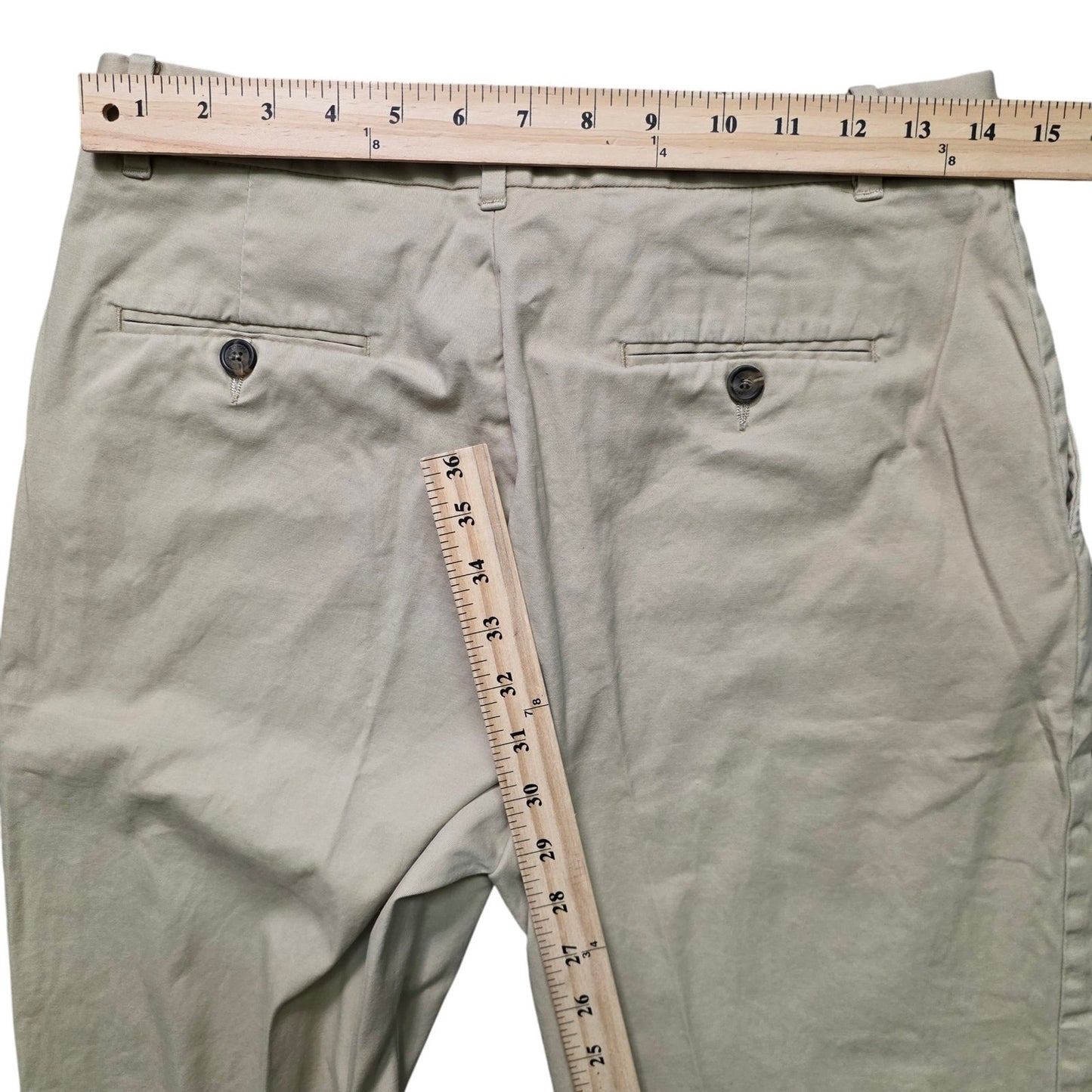 Tommy Hilfiger Denton Chino Straight Fit Boys Size 20 Beige Cotton Casual Pants