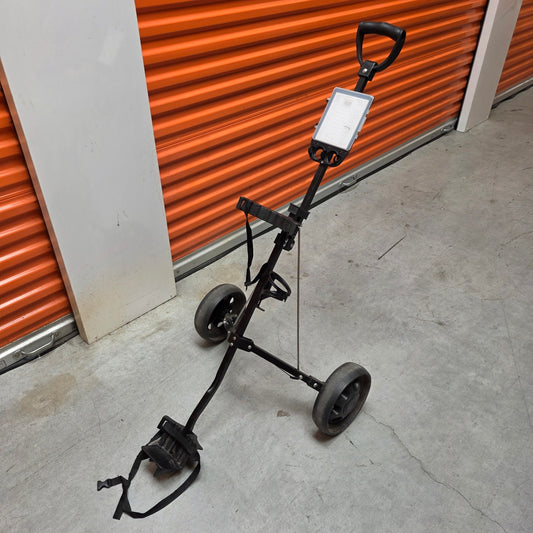 Golf 2 wheel Push Cart with scorecard, drink and ball holder