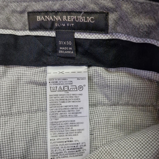 Banana Republic Slim Fit Black Pants Men’s Size 31x30