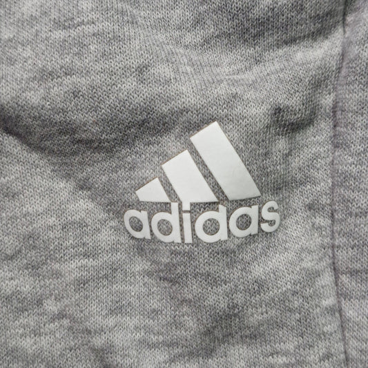 Adidas Gray Fleece Joggers Men’s Size Large 3 White Stripes Drawstring