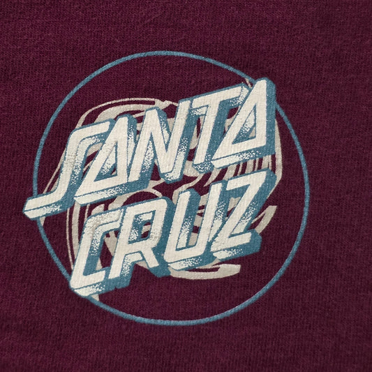Santa Cruz Beginning Dot Zip Hoodie Men’s XL Maroon Classic