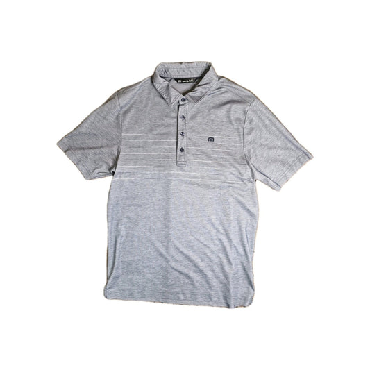 Travis Mathew Shirt Men’s Medium Blue Polo Heather Performance Golf