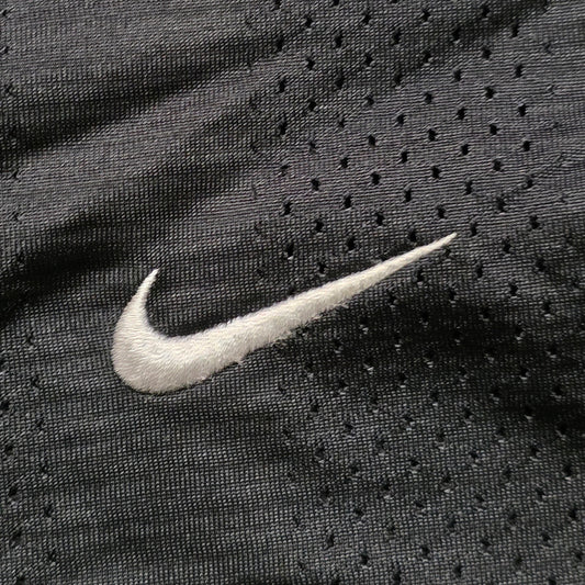 Nike Hoops Basketball Shorts Men’s L Black Silver Lined Baggie