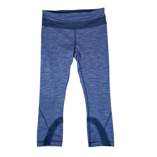 Lululemon Pace Rival Crop Splash White Black Mesh Panel Leggings 6
