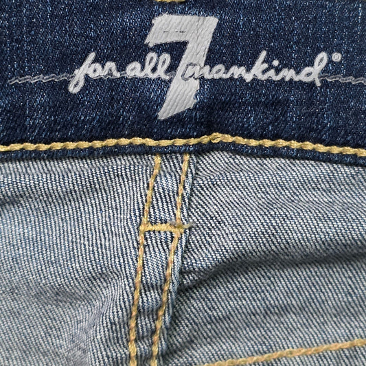 7 For All Mankind Gwenevere Ankle Skinny Jeans Women’s 27 Distressed Denim