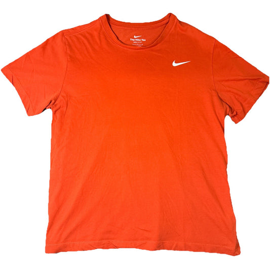 Nike Dri-FIT The Nike Tee T-Shirt Men’s Large Orange Lightweight Athletic