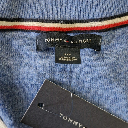 Tommy Hilfiger Blue Long Sleeve Sweater V Neck Womens Size Small