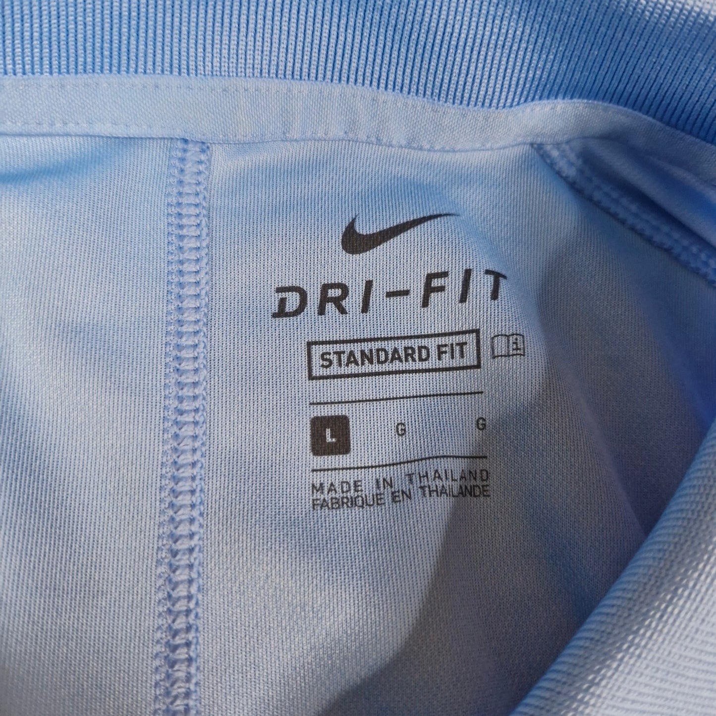 Nike Dri-Fit Standard Fit Golf Polo Shirt Men’s Large Blue Performance Swoosh