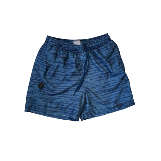Ferrari Men’s Swim Trunks Blue Camo Patterned Board Shorts Size L