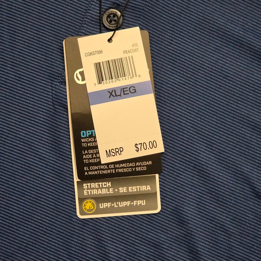 Callaway Core Performance Golf Polo Men’s XL Blue Peacoat Opti‑Dri Stretch