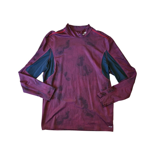 Champion Duo Dry Power Core Solid Burgundy/Black Shirt Mens XXL Moisture‑Wicking Athletic Tee