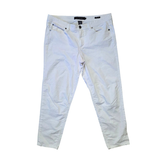 Calvin Klein Jeans Skinny Crop Pants Womens 14 White