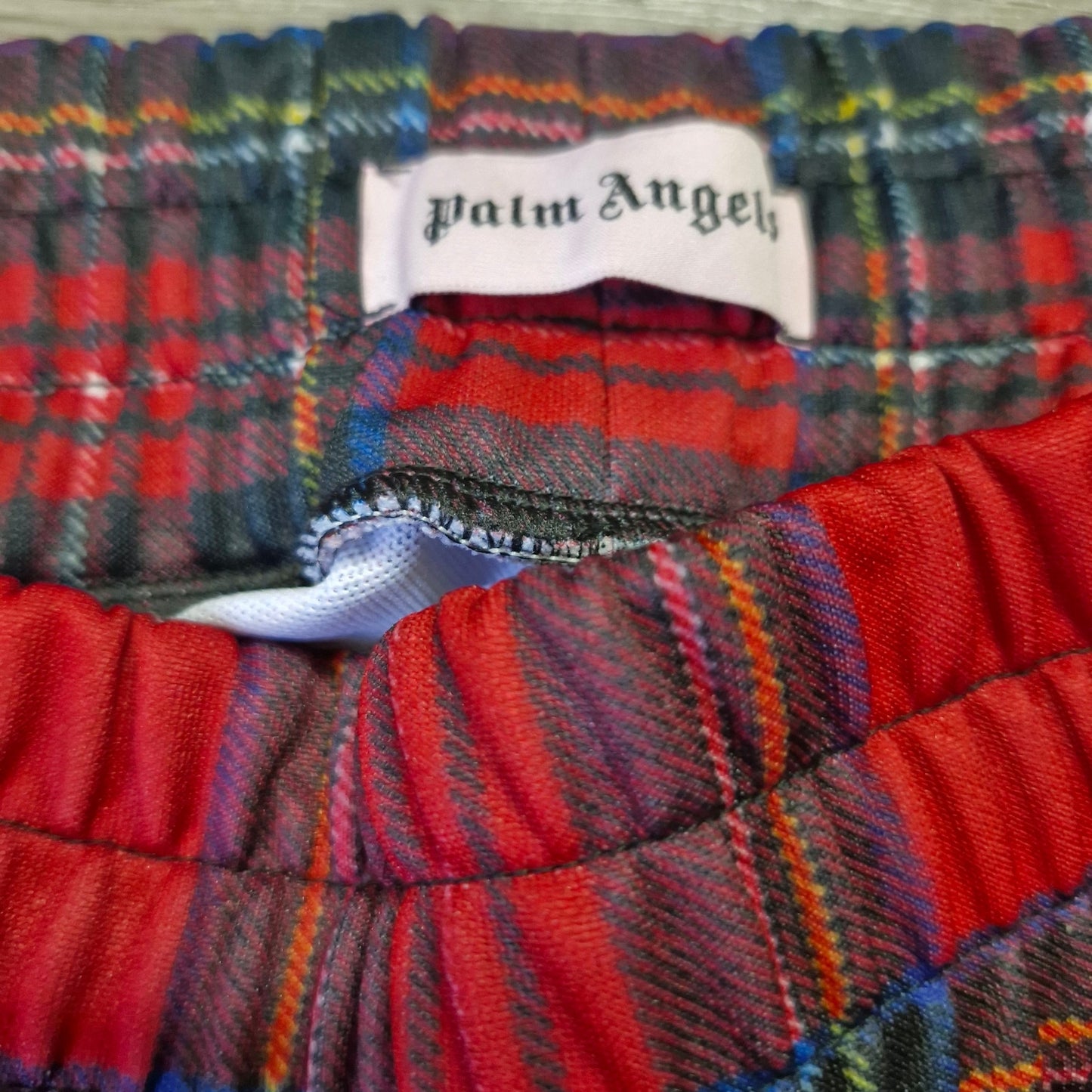 Palm Angels Red Plaid Track Pants Size M