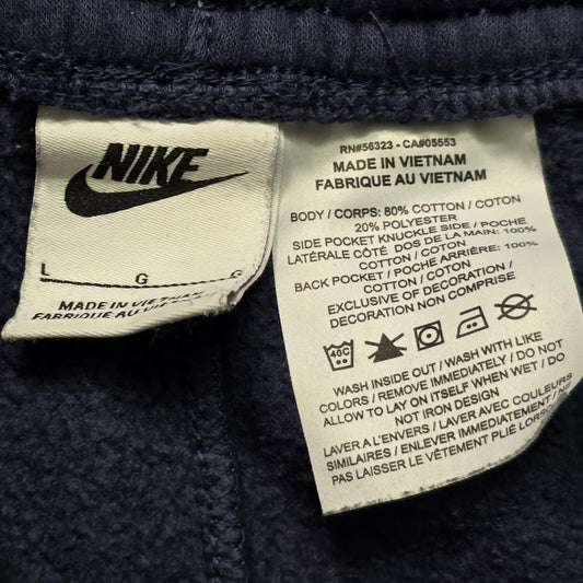Nike Explosive Fleece Sweat Shorts Men’s L Navy Blue Swoosh Logo