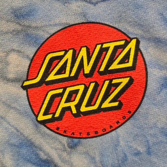Santa Cruz Classic Dot Tie Dye Jacket Men L Blue Lagoon Full Zip