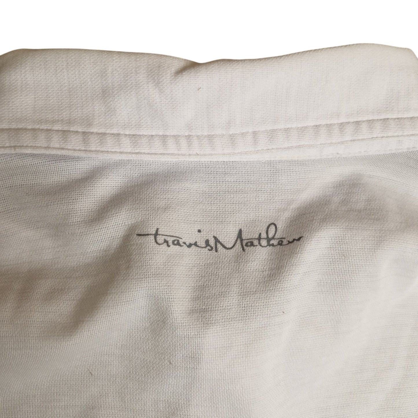 TRAVIS MATTHEW GOLF POLO SHIRT WHITE FRONT POCKET SIZE M