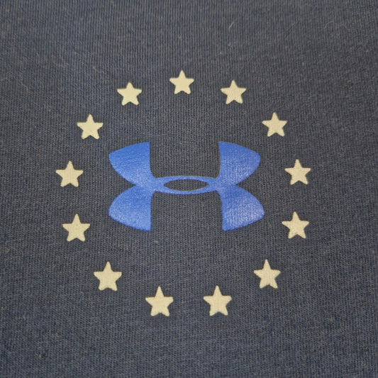 Under Armour Freedom T Shirt Adult Small Gray Cotton USA Graphic Tee