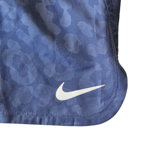 Nike Dri-Fit Blue Cheetah Print Running Shorts Women’s Size Medium