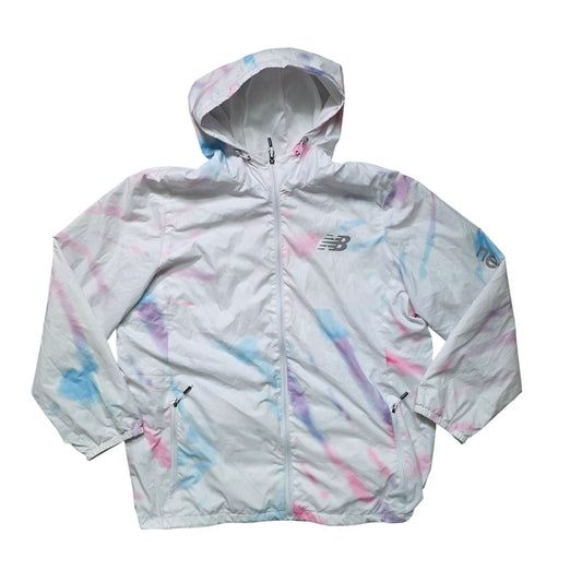 New Balance Jacket Women 3X White Pastel Mesh Lined Full Zip