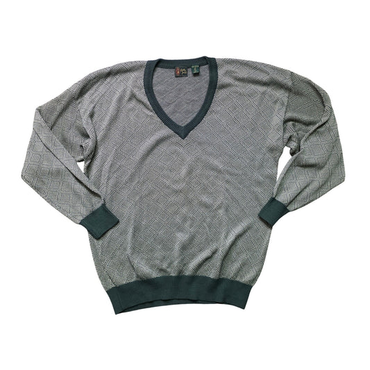 Bobby Jones V-Neck Sweater Men’s XL Green Knit Pullover