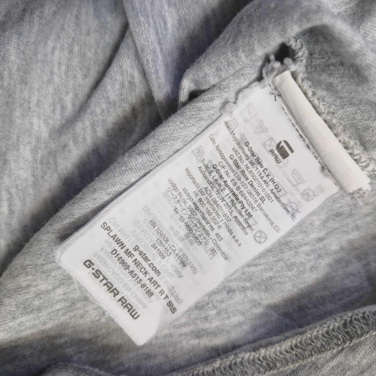 G-star RAW grey tee size medium
