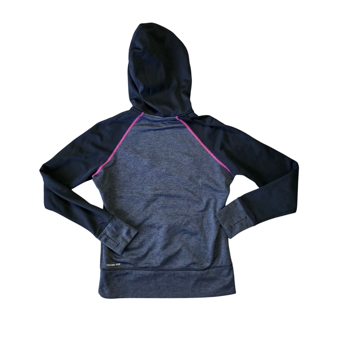 Nike Therma Fit Hoodie Women’s Small Black Gray Pullover Sweatshirt