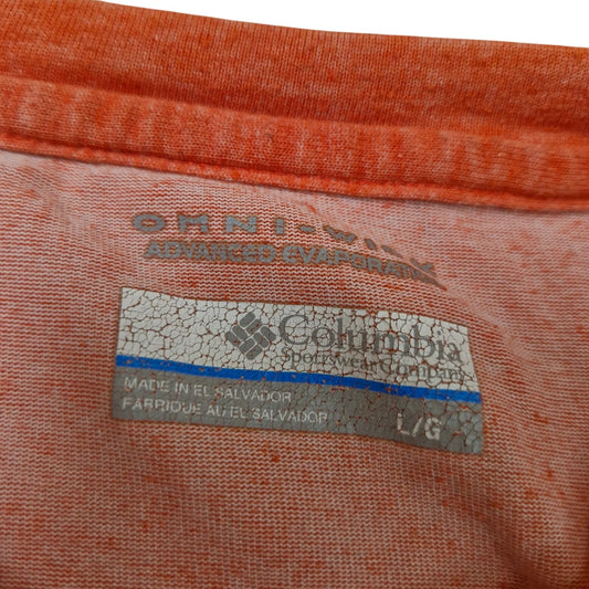 COLUMBIA SHIRT MENS SIZE MEDIUM ORANGE