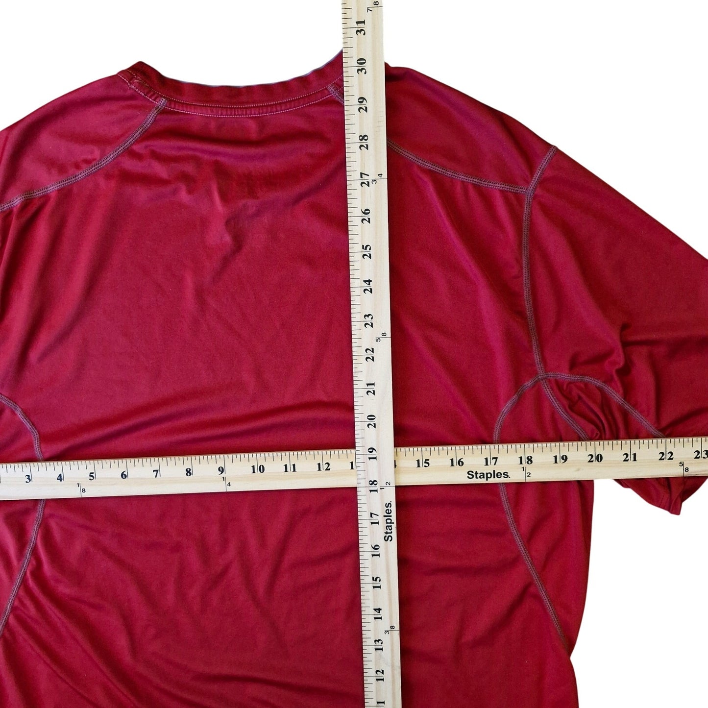 Nike Pro Combat Red Dri‑Fit Short Sleeve Shirt Mens Large