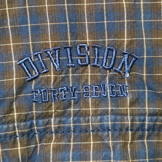 Wrangler Division 47 Checkered Long Sleeve Shirt Men M Casual Western