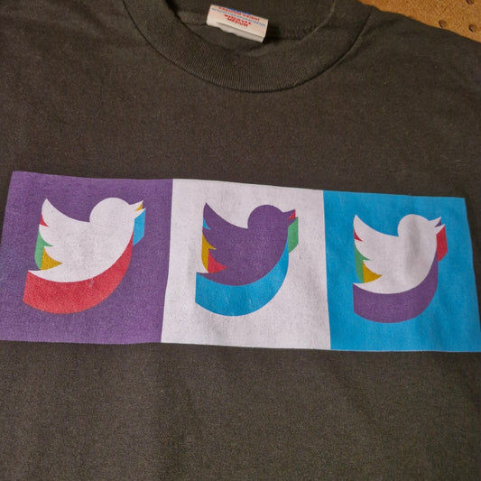 Twitter now X Size M Shirt Bayside Best Made In USA