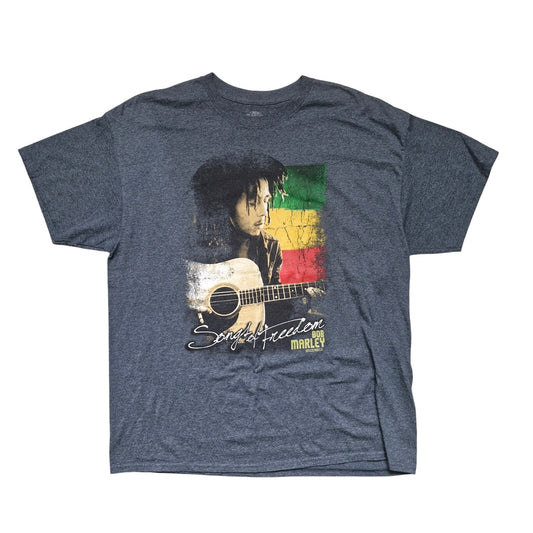 Bob Marley Shirt Adult XL Gray Raggae Singer Songwriter Island Music