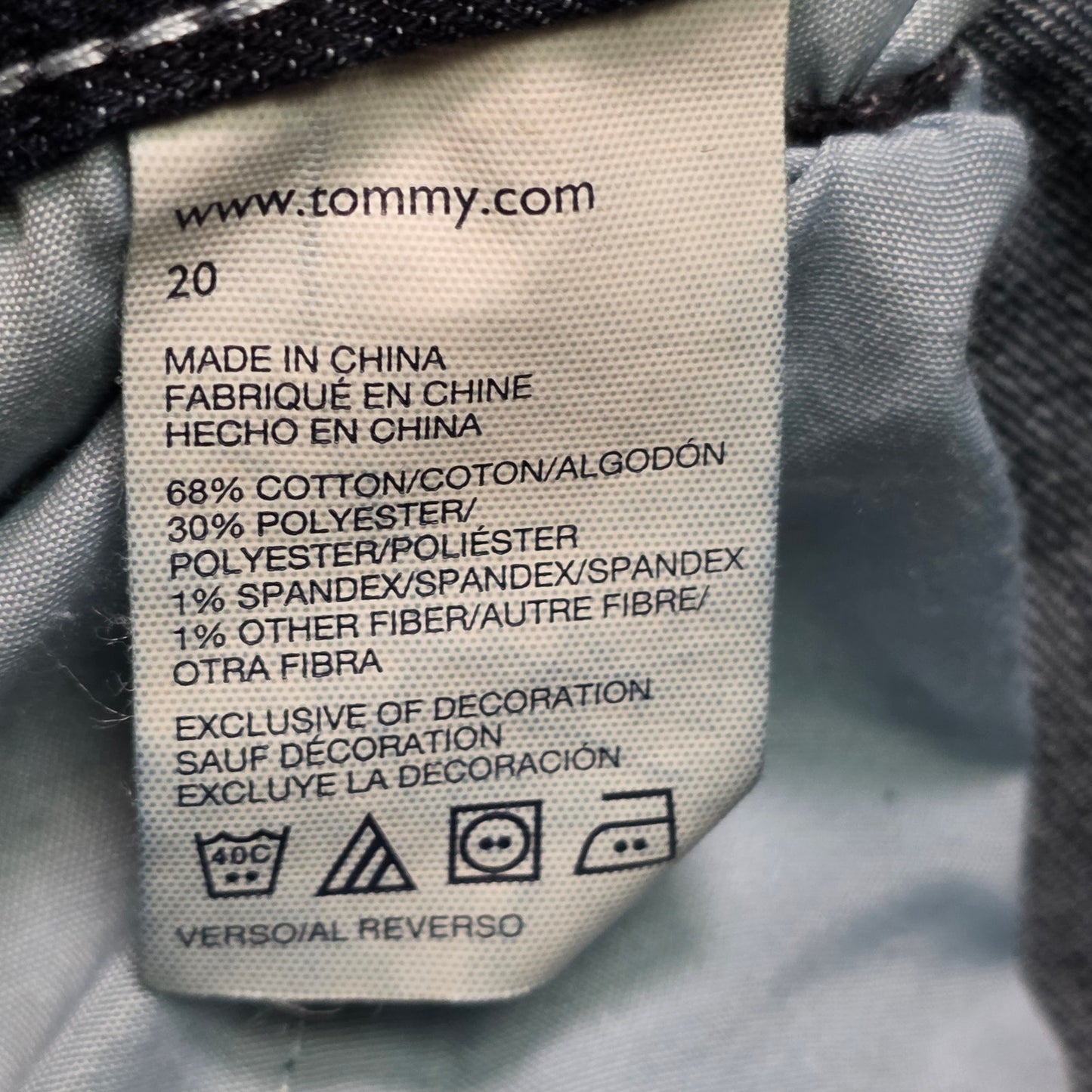 Tommy Hilfiger Kent Big Boys Regular Fit Stretch Jeans Size 20 Blue Denim Casual
