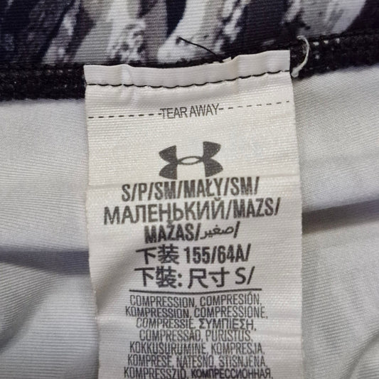 Under Armour Leggings Size Small Black & White Abstract Compression Tights