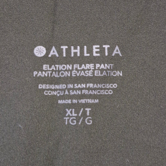 Athleta Stellar Flare Pants Women’s XL Aspen Green Athleisure Activewear Trousers