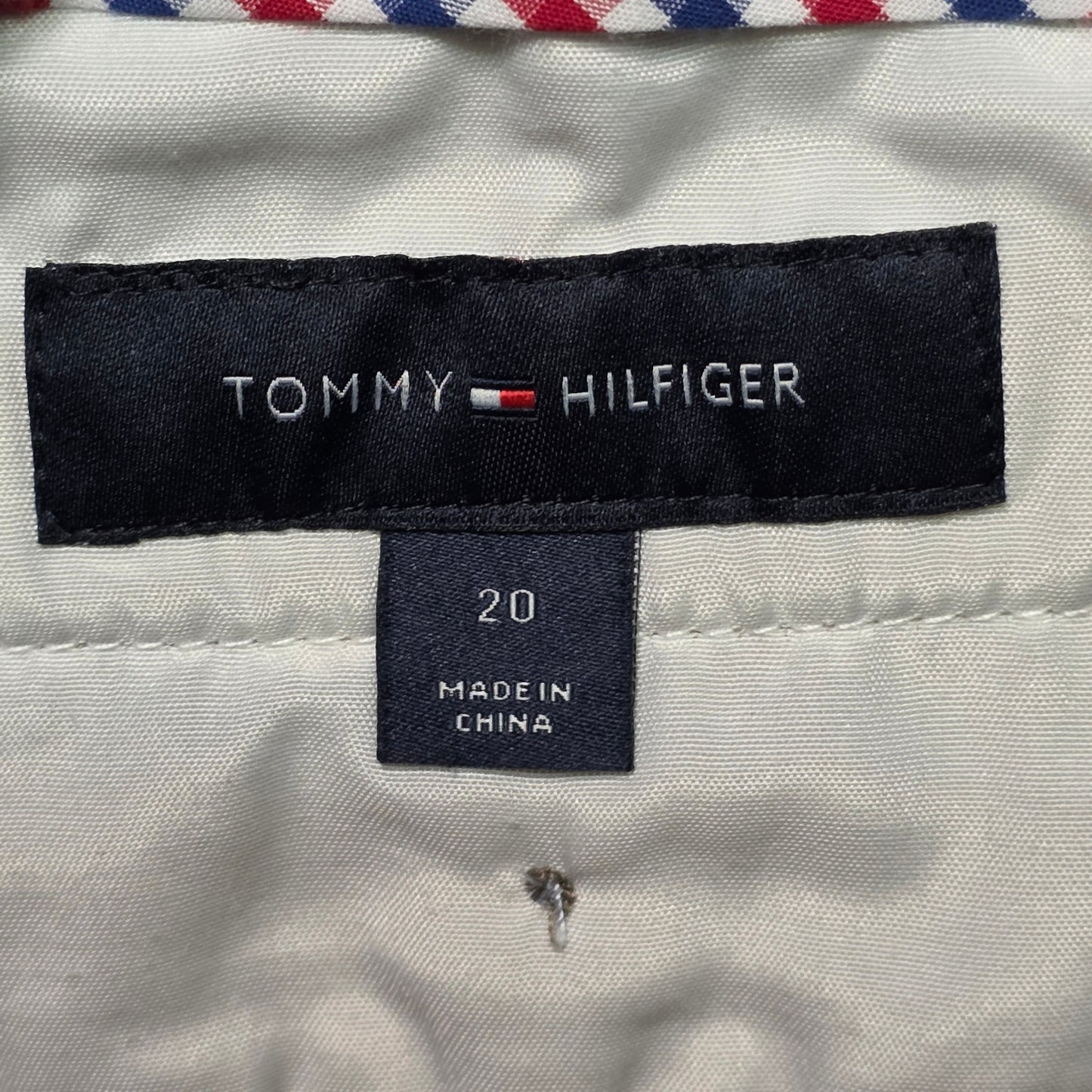 Tommy Hilfiger Denton Chino Straight Fit Boys Size 20 Beige Cotton Casual Pants