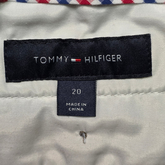 Tommy Hilfiger Denton Chino Straight Fit Boys Size 20 Beige Cotton Casual Pants