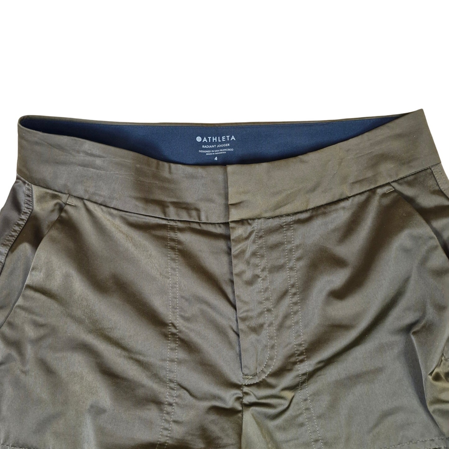 ATHLETA Radiant Jogger Pants Womans Size 4 Olive Green Workout Athletic