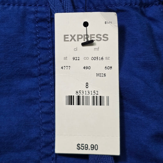 Express Casual Linen Pants Women’s 8 Cobalt Blue NWT