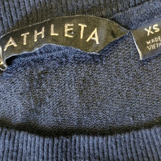 Athleta Women’s Serenity Criss‑Cross Sweatshirt Top Black XS Lightweight