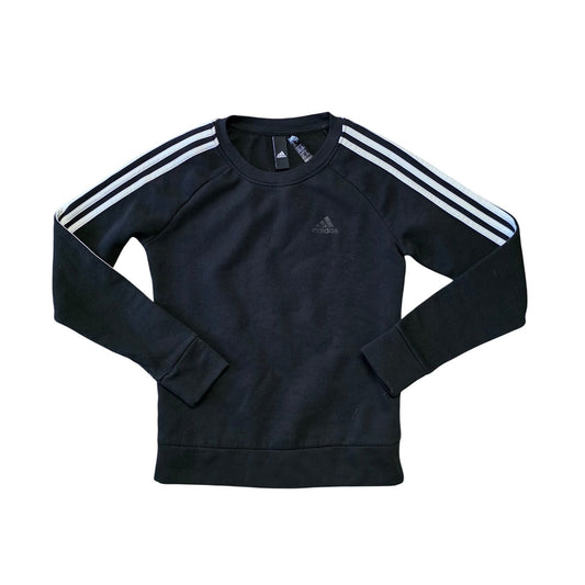 Adidas Pullover Sweatshirt Women’s XS Black White 3-Stripes Logo