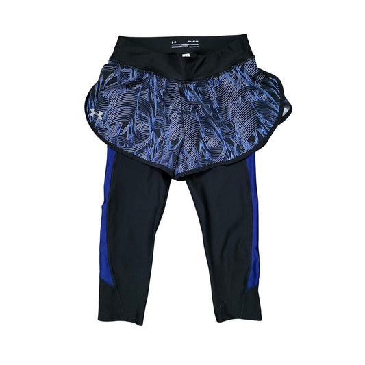 Under Armour Fly Fast Printed Capri Women S Black Gray Athletic Leggings