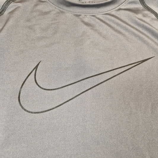Nike Pro Dri-FIT Men's Slim Fit Short-Sleeve Top Grey Size Medium