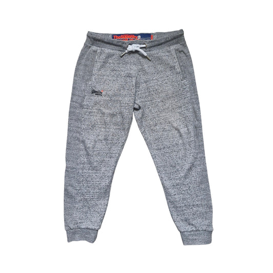 Superdry Men’s Grey Slim Fit Joggers Size XL Track Pants Style 6971954