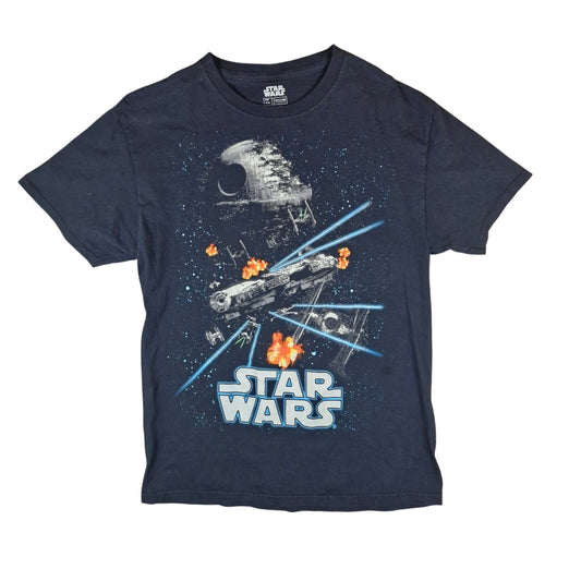 Star Wars Death Star T-Shirt Men’s Medium Black White SPOT Twinkle Graphic Tee