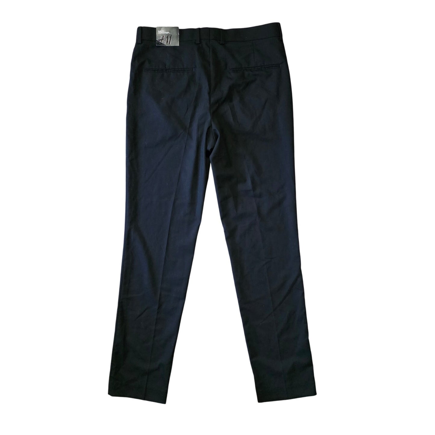 H&M Slim Fit Navy Dress Pants Men’s 33R Flat Front NWT