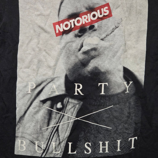 Notorious BIG Shirt Men Small Black 90s Hip Hop Party And Bullsh*t Graphic Tee