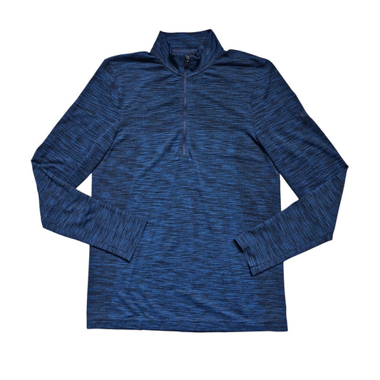 Under Armour HeatGear Fitted Long Sleeve Quarter-Zip Shirt Men’s M Heather Blue