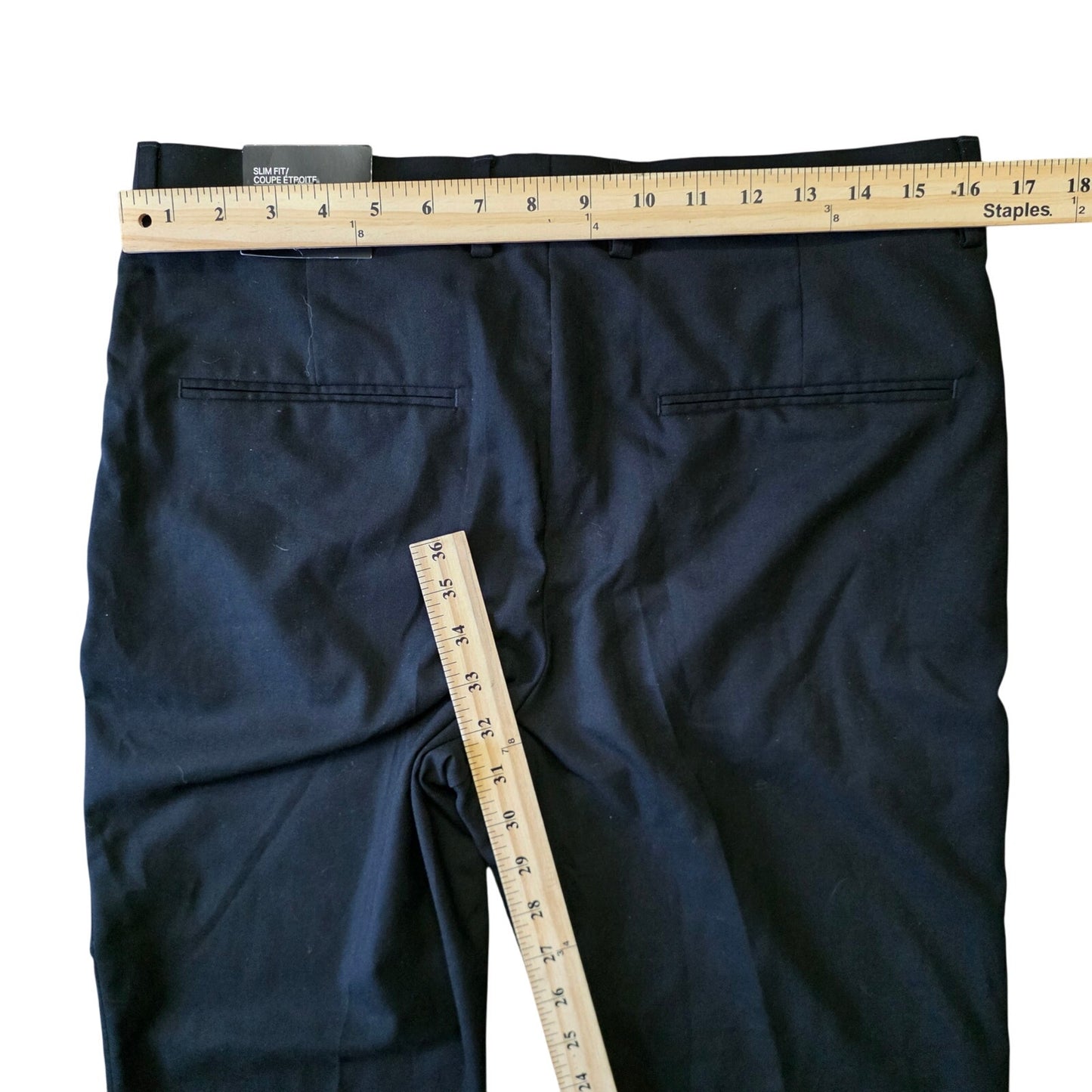 H&M Slim Fit Navy Dress Pants Men’s 33R Flat Front NWT